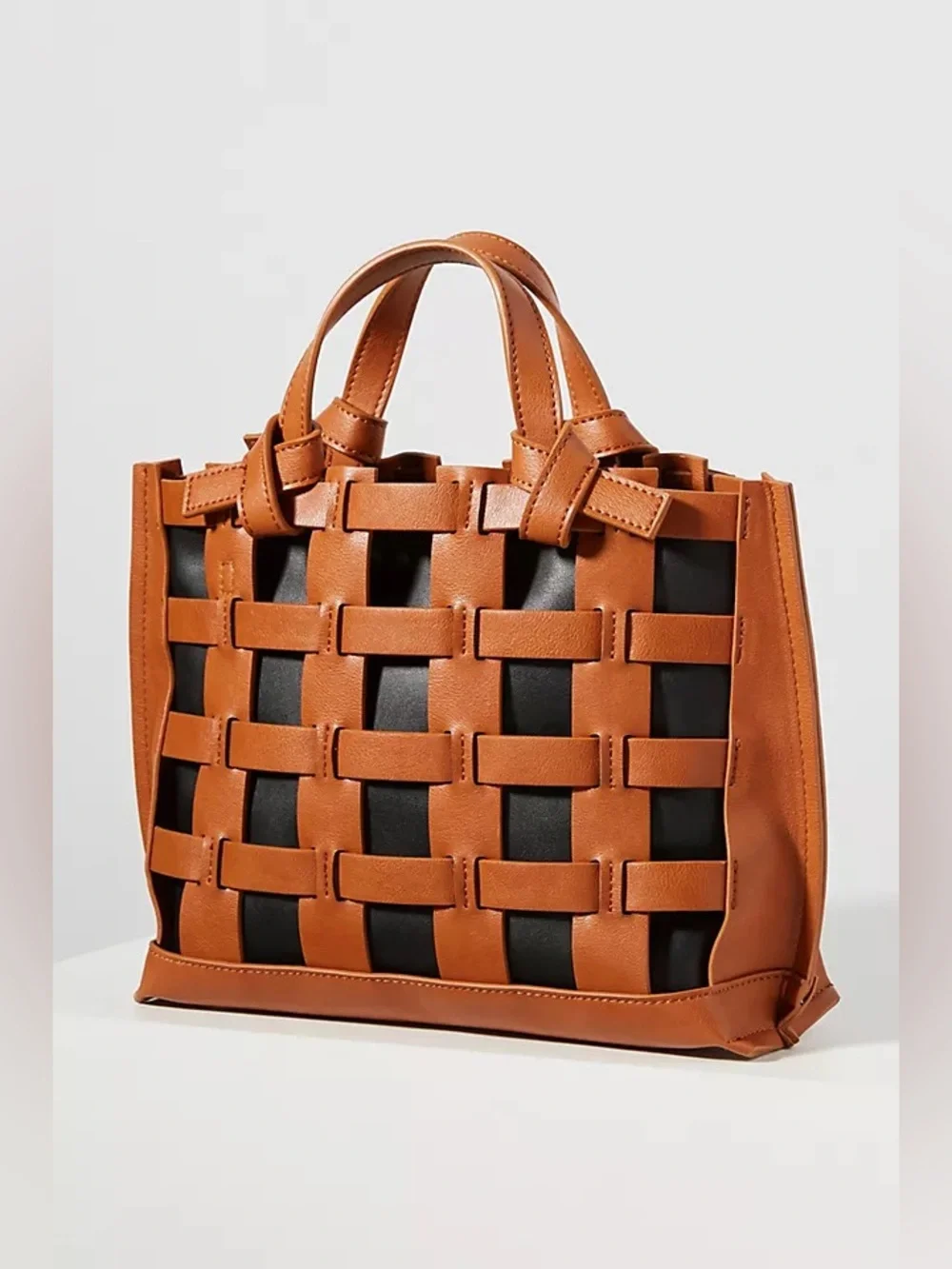 ANTHROPOLOGIE Rio Tote Bag Vegan Leather - Picture 2 of 13